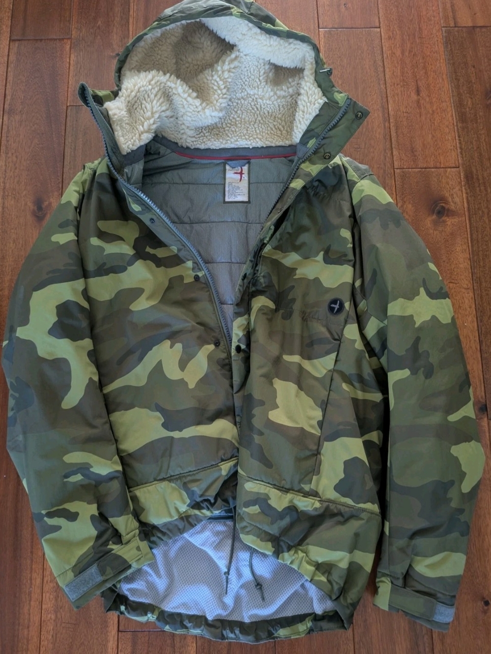 Relwen Camo Channel Boarder Coat Jacket - Medium - EUC